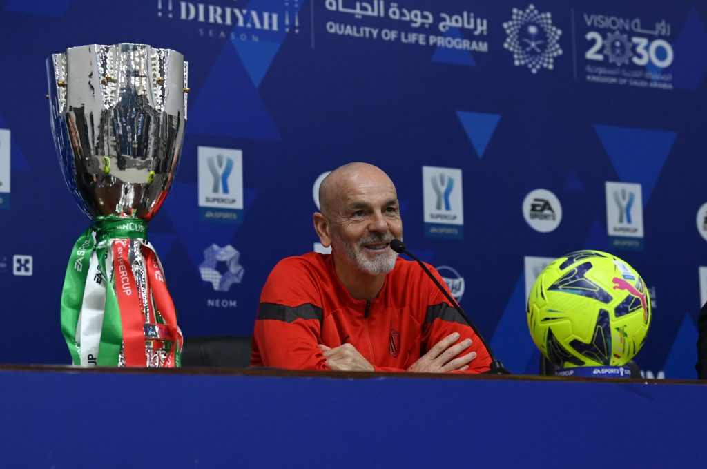 Stefano Pioli AC Milan conferenza stampa Milan-Inter Supercoppa Italiana