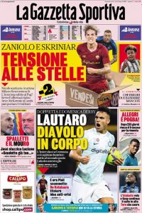 Prima pagina Gazzetta dello Sport 29/01/2023