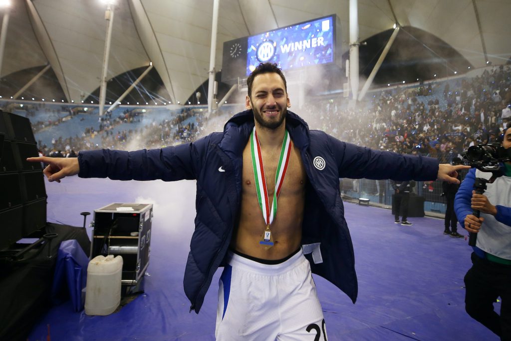 Hakan Calhanoglu Inter derby Milan-Inter 0-3 Supercoppa Italiana
