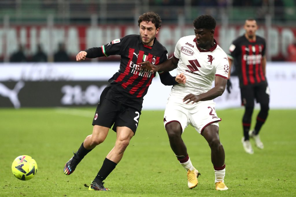 Davide Calabria AC Milan Milan-Torino Coppa Italia 2022-2023