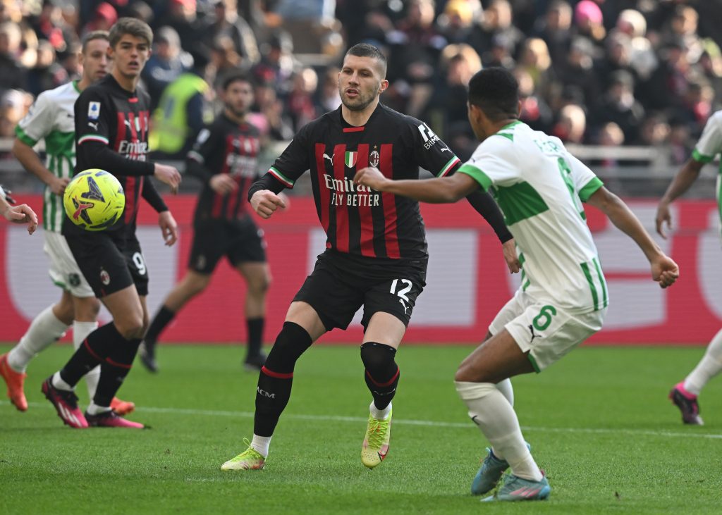 Milan-Sassuolo 1-4, annullato un gol a Rebic per fuorigioco di Giroud (getty images)