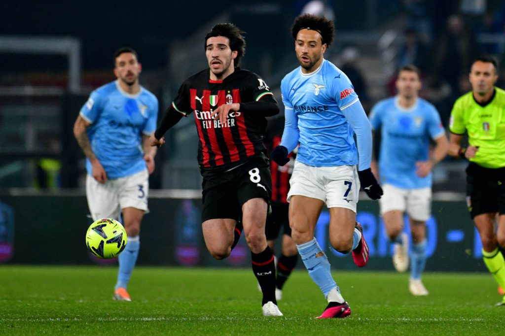 Sandro Tonali AC Milan Lazio-Milan Serie A 2022-2023