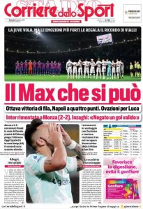 Prima pagina Corriere dello sport 08-01-2023