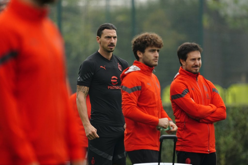 Zlatan Ibrahimovic AC Milan allenamento Milanello