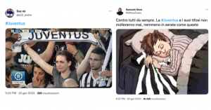 Penalizzazione Juventus, le reazioni dei tifosi sui social | VIDEO (screen gazzetta.it)