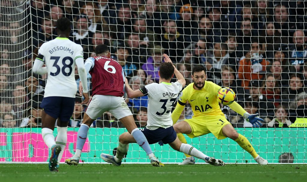 Tottenham-Aston Villa 0-2 gol Douglas Luiz Premier League 2022-2023