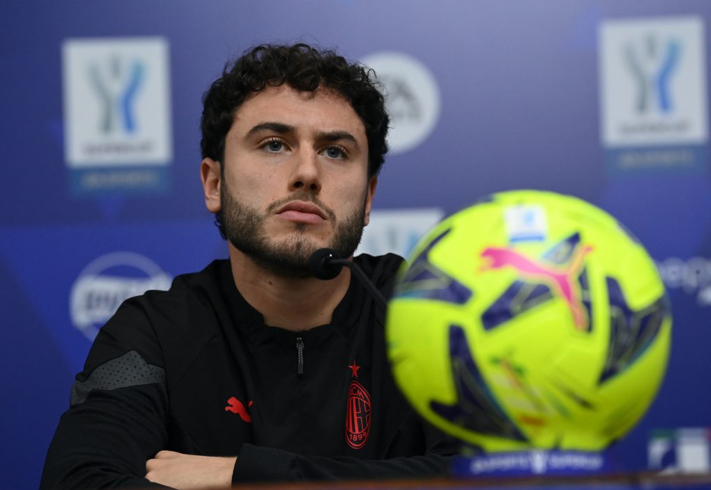 Davide Calabria AC Milan conferenza stampa Milan-Inter Supercoppa Italiana