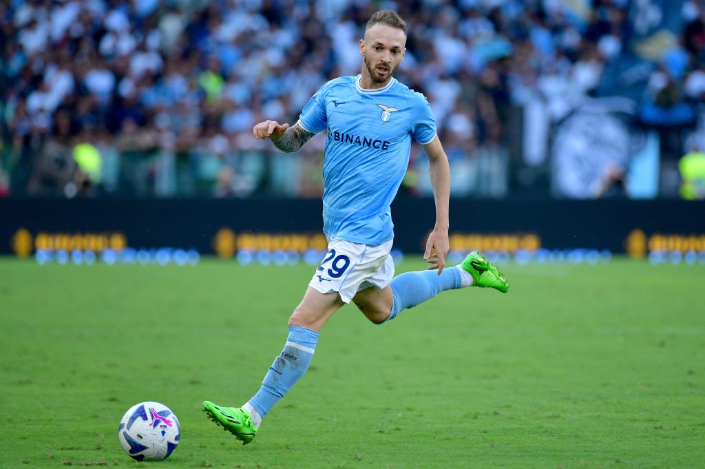 Manuel Lazzari, calciatore della Lazio (getty images)