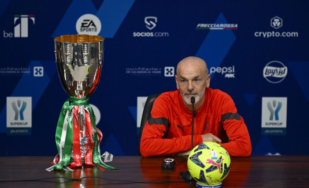 Stefano Pioli AC Milan conferenza stampa derby Milan-Inter Supercoppa Italiana