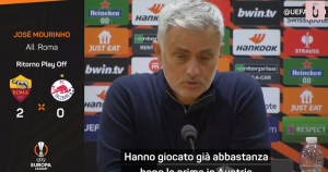 Roma, Mourinho: "La curva è tornata, ma..." | VIDEO (screen gazzetta.it)