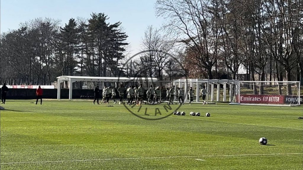 allenamento Milanello Milan-Tottenham Champions League