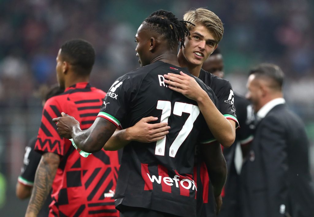 Charles De Ketelaere e Rafael Leao, calciatori del Milan (getty images)