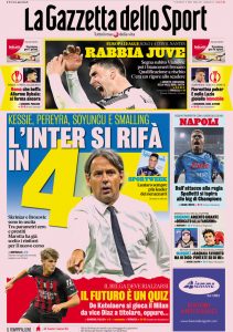 Prima pagina Gazzetta dello Sport 17-02-2023