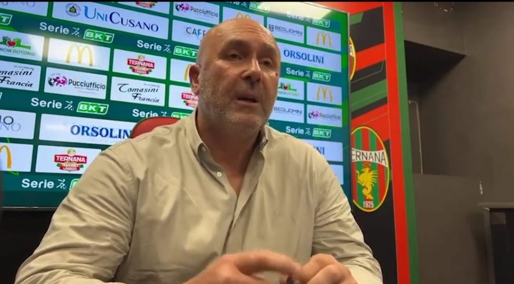 Ternana, il presidente Bandecchi: "Ho sputato ai tifosi perché..." | VIDEO (screen gazzetta.it)