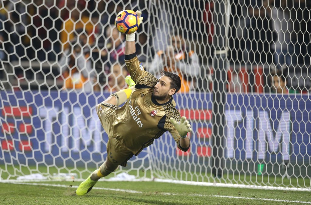 Gianluigi Donnarumma, qui contro la Juventus a Doha (getty images)