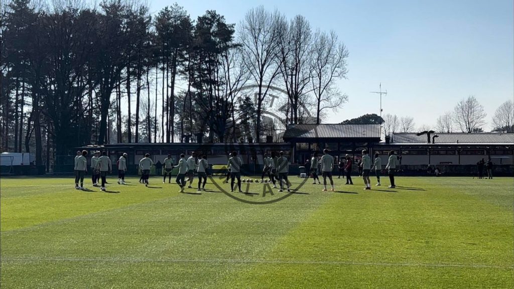 allenamento Milanello Milan-Tottenham Champions League