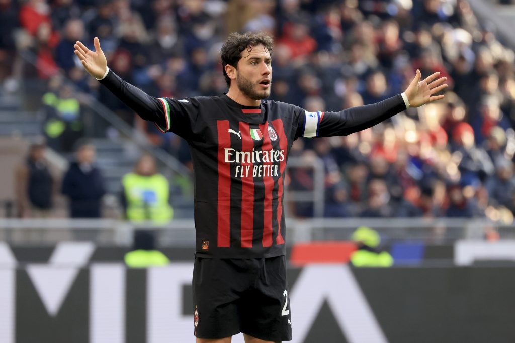 Davide Calabria, terzino e capitano del Milan (getty images)