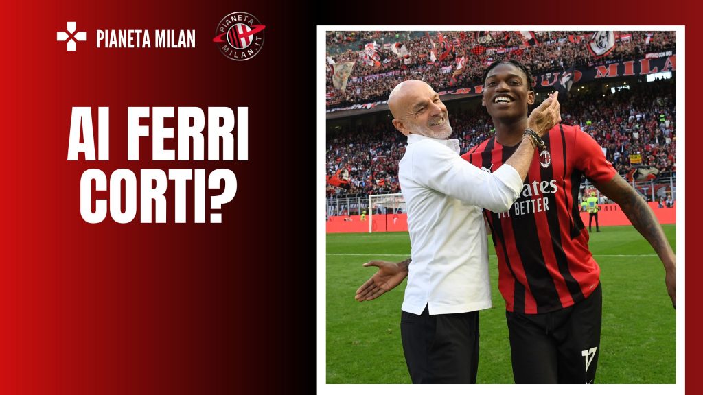 Stefano Pioli e Rafael Leao, allenatore e attaccante del Milan (getty images)