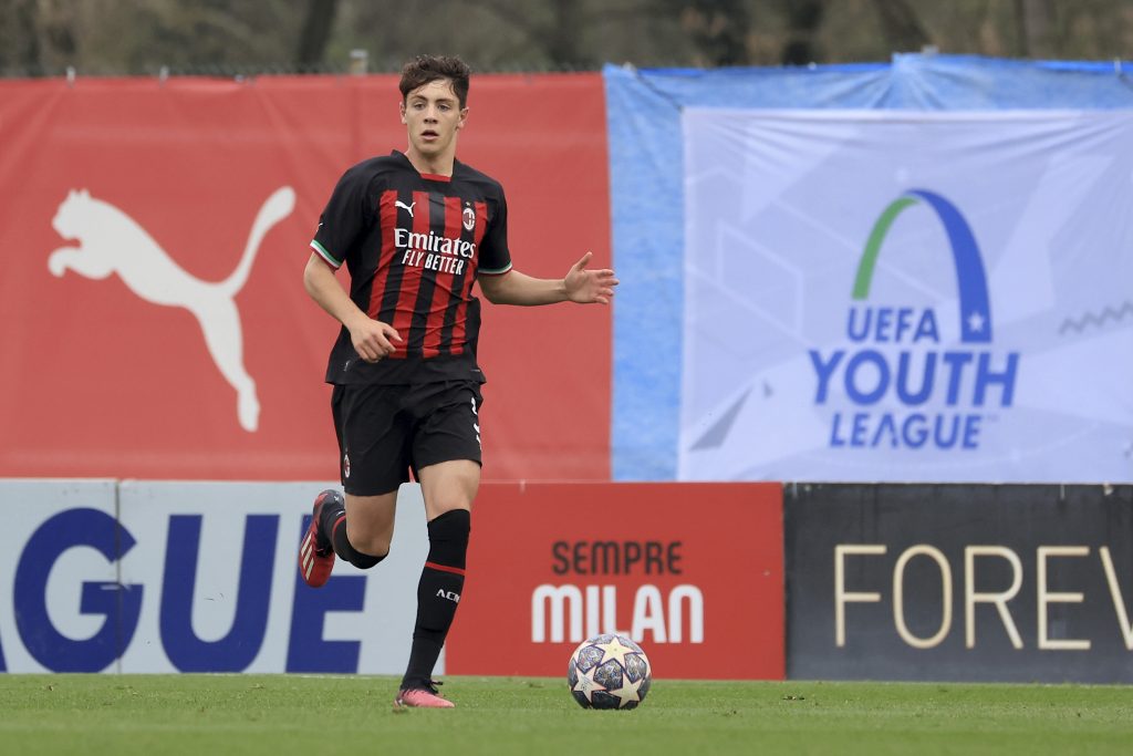 Andrea Bozzolan, calciatore del Milan primavera (getty images)