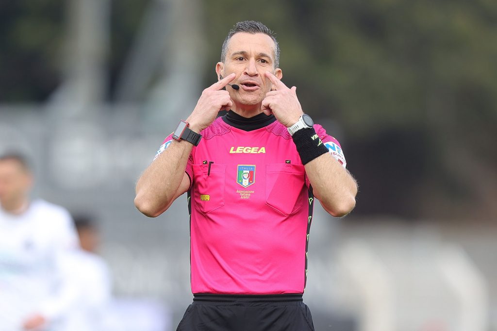 Daniele Doveri, arbitro di Udinese-Milan (getty images)