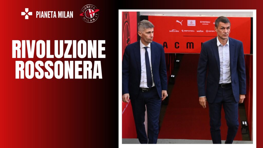 Paolo Maldini e Frederic Massara, dirigenti del Milan (getty images)