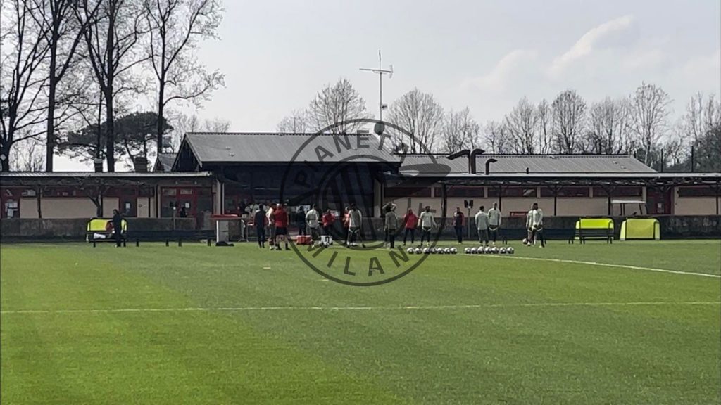 allenamento rifinitura Tottenham-Milan Milanello Champions League