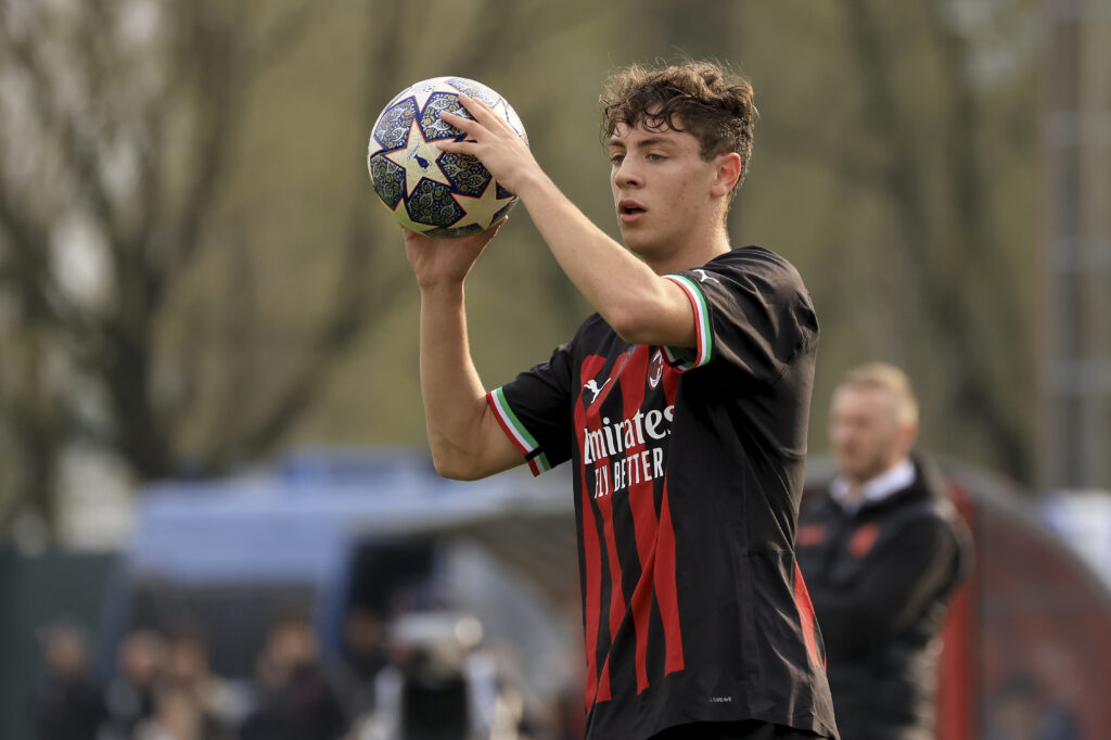 Andrea Bozzolan, calciatore del Milan primavera (getty images)