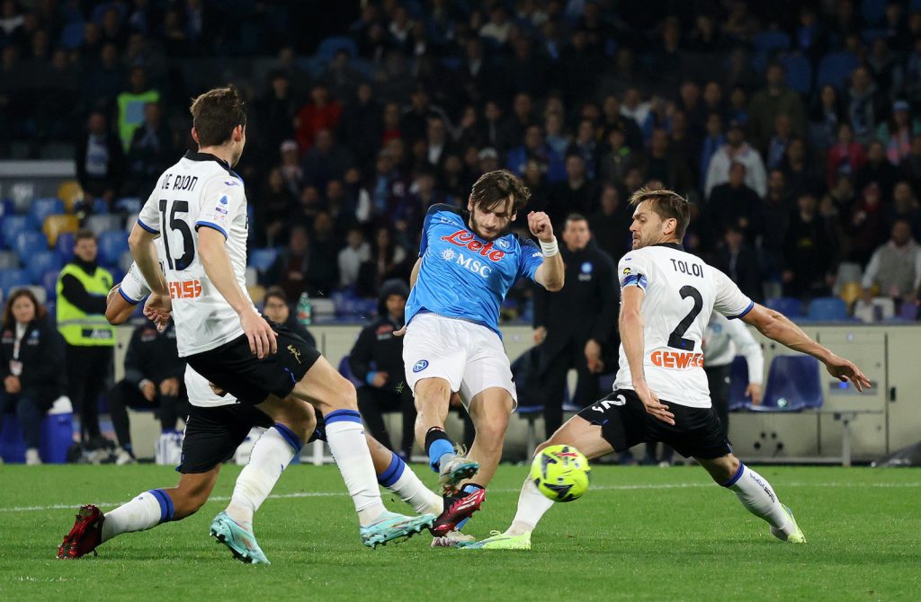 gol Khvicha Kvaratskhelia Napoli-Atalanta 2-0 Serie A 2022-2023