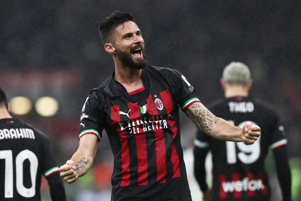 Olivier Giroud, attaccante del Milan (getty images)