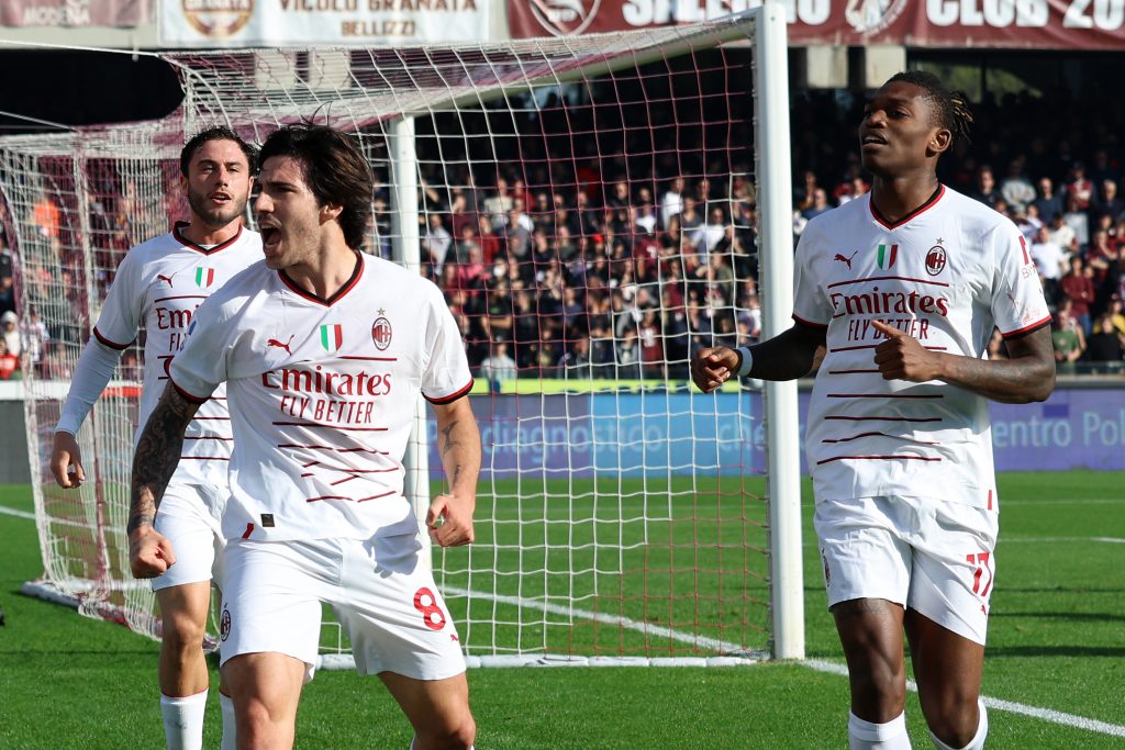 Rafael Leao e Sandro Tonali, calciatori del Milan (getty images)