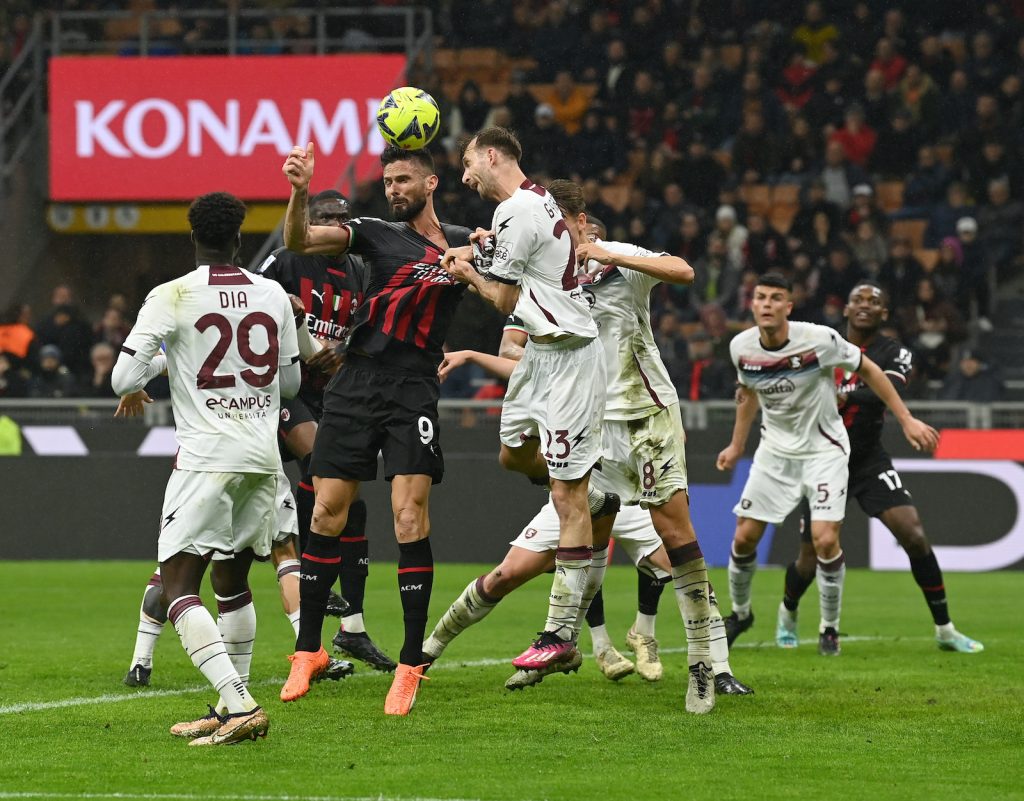 Gol Giroud AC Milan Milan-Salernitana 1-1 Serie A 2022-2023