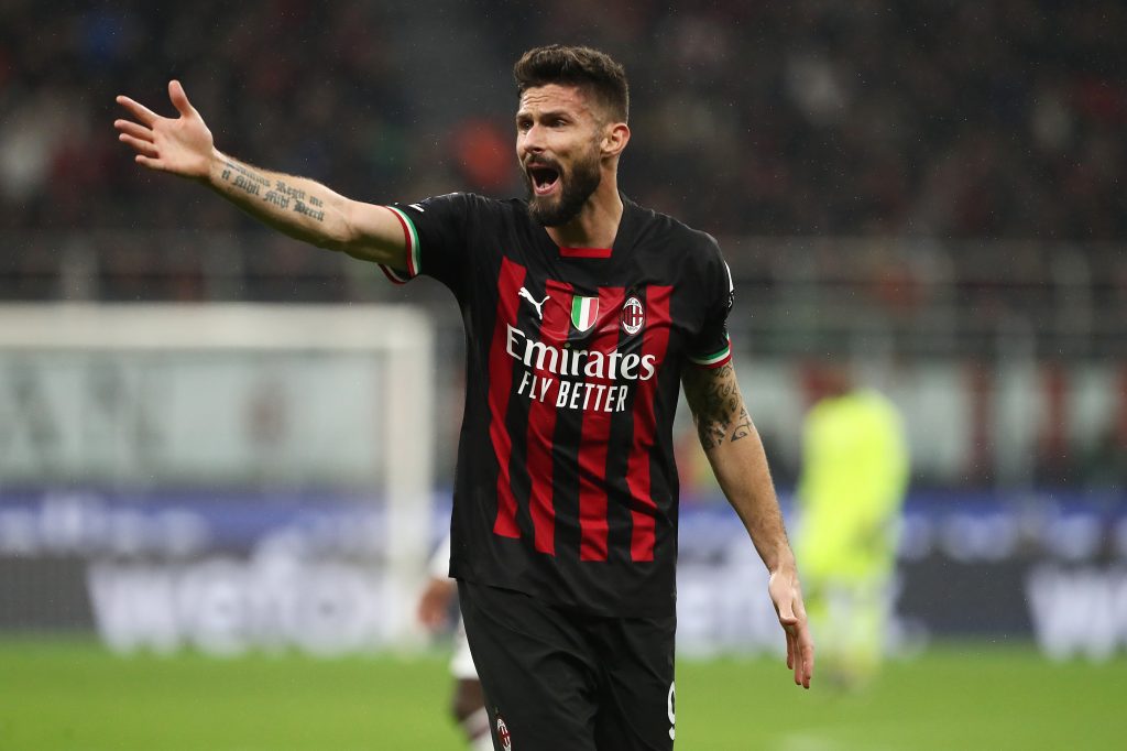 Milan-Salernitana 1-0 al 45': Giroud-gol nel finale, Diavolo padrone del campo (getty images)