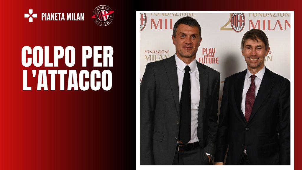 Paolo Maldini e Frederic Massara, dirigenti del Milan (getty images)