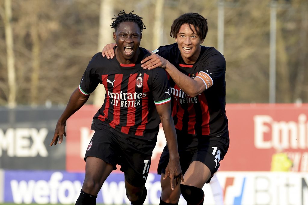 Chaka Traore e Kevin Zeroli, calciatori del Milan primavera (getty images)