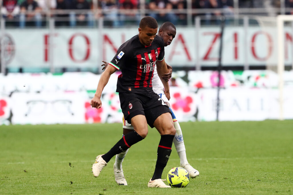 Malick Thiaw, difensore del Milan contro il Lecce