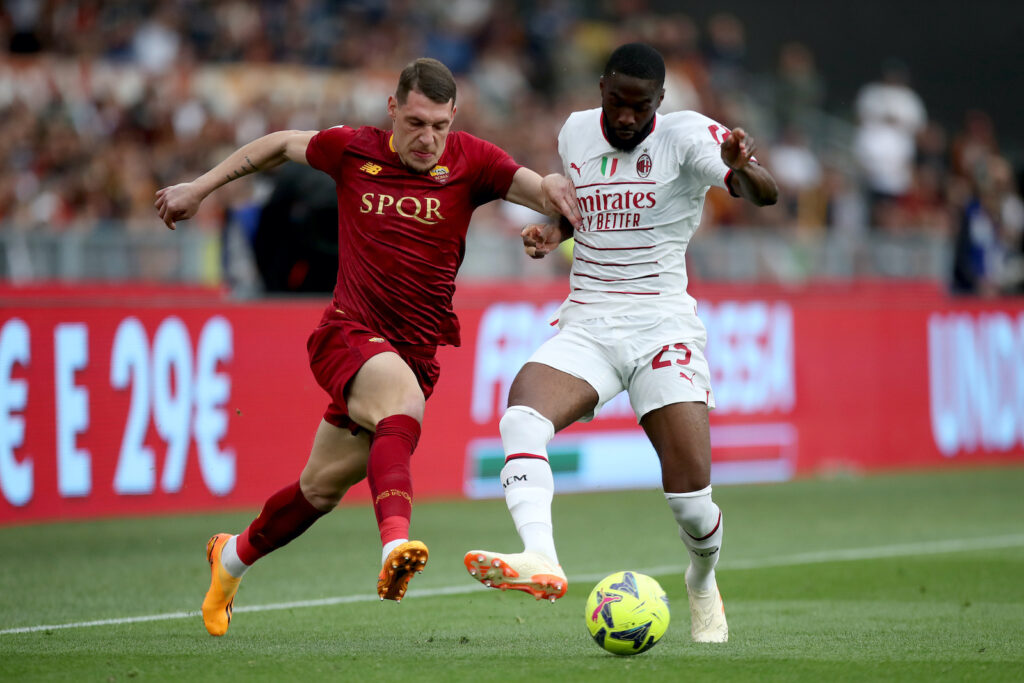 Belotti Tomori Roma-Milan 1-1 Serie A 2022-2023