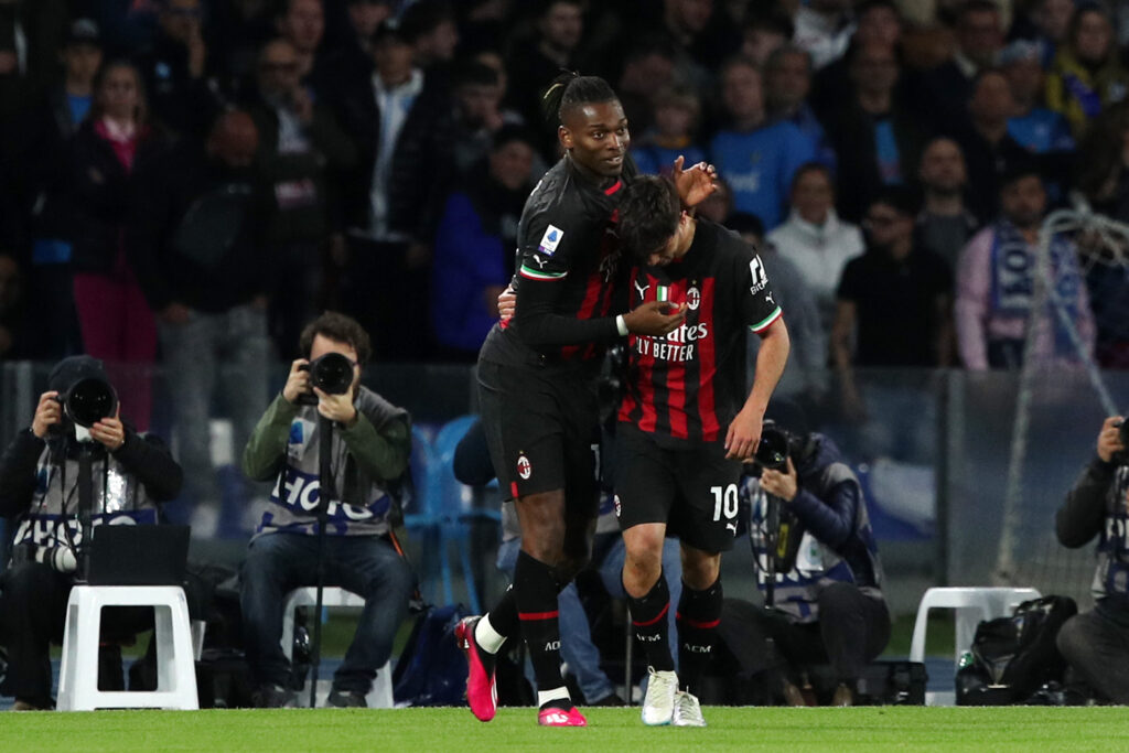 Rafael Leao e Brahim Diaz, calciatori del Milan (getty images)