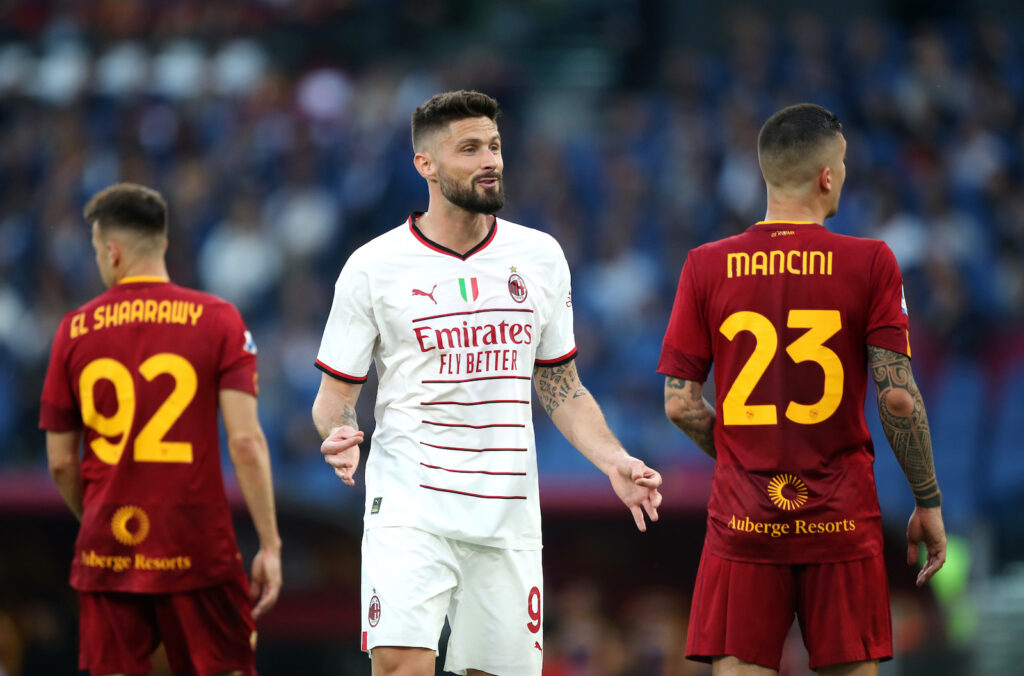 Olivier Giroud AC Milan Roma-Milan 1-1 Serie A 2022-2023