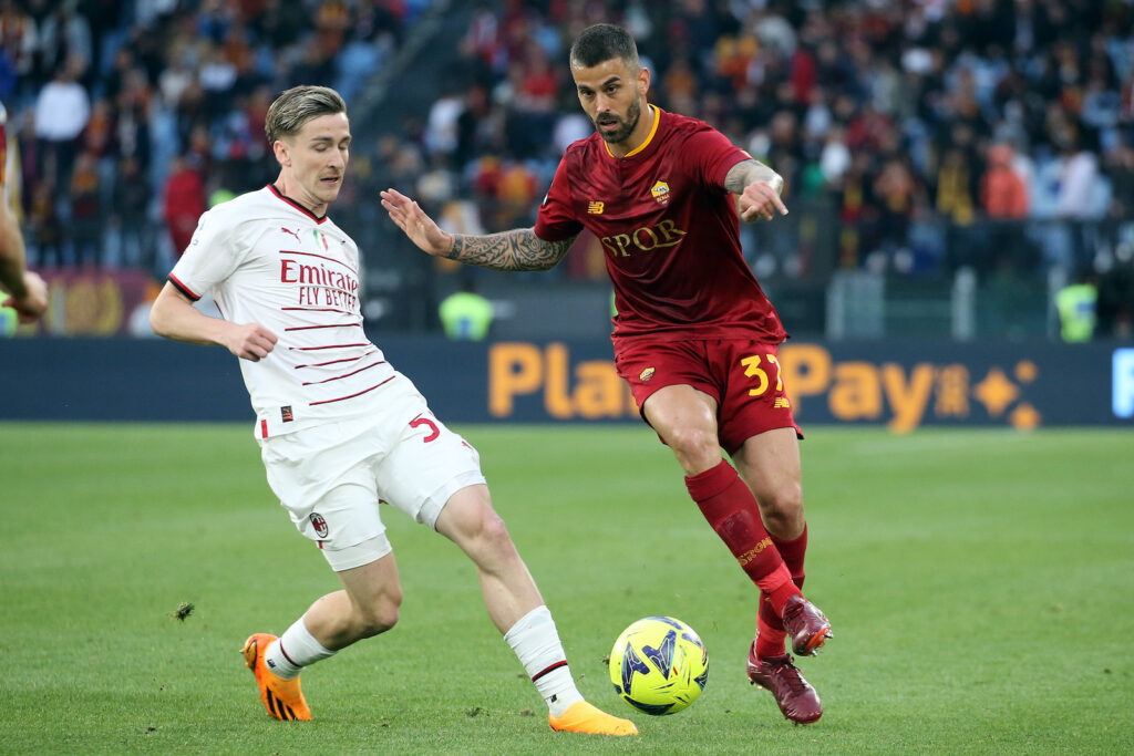 Saelemaekers Spinazzola Roma-Milan 1-1 Serie A 2022-2023