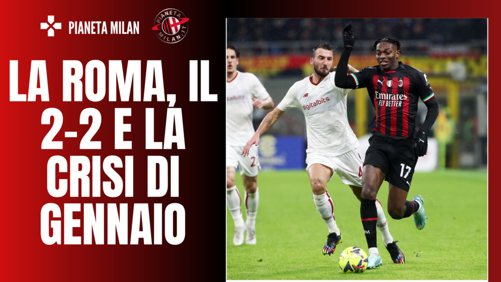 Rafael Leao e Bryan Cristante, in Milan-Roma 2-2
