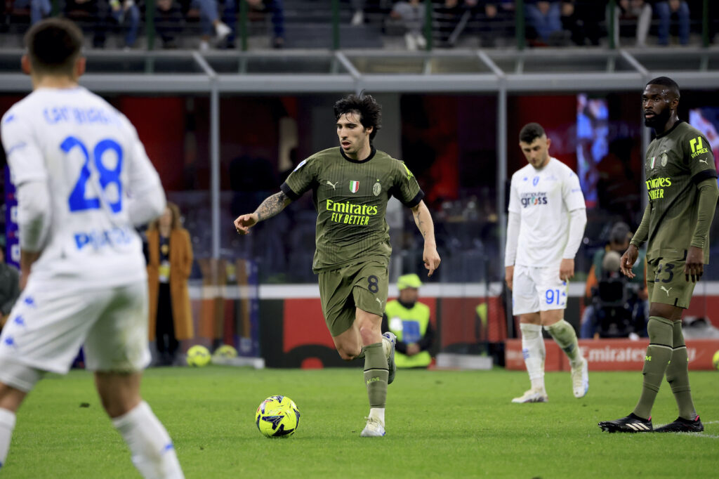 Sandro Tonali AC Milan Milan-Empoli 0-0 Serie A 2022-2023