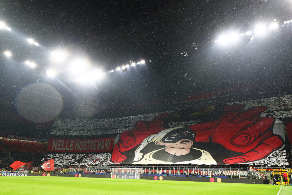 Coreografia Curva Sud Milano AC Milan Milan-Napoli Champions League 2022-2023