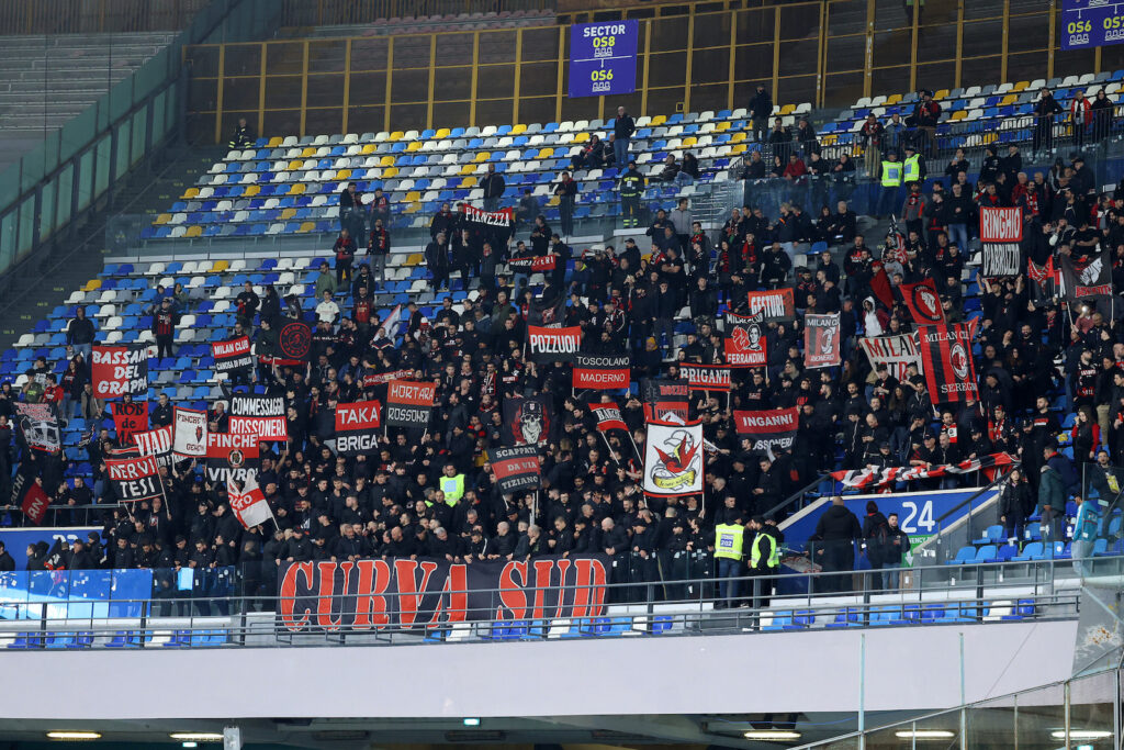 Napoli-Milan 0-4 Serie A 2022-2023 tifosi Curva Sud Milano AC Milan
