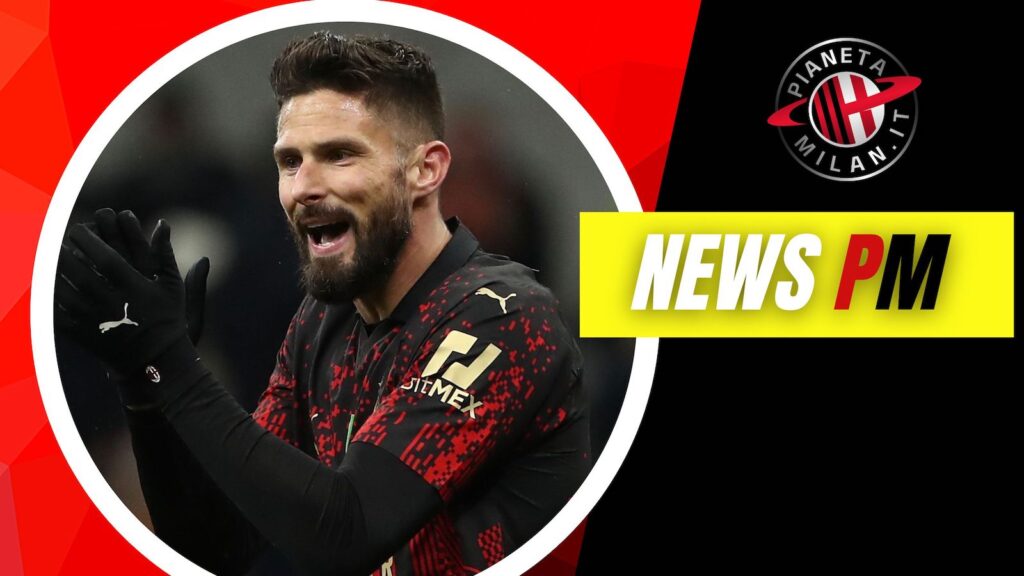 Olivier Giroud AC Milan infortunato Roma-Milan Serie A 2022-2023
