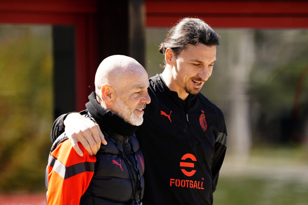 Stefano Pioli e Zlatan Ibrahimovic (getty images)