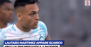 Inter, Lautaro Martinez crollo post Mondiale | VIDEO (screen gazzetta.it)