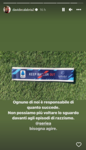 Storia Instagram, Davide Calabria