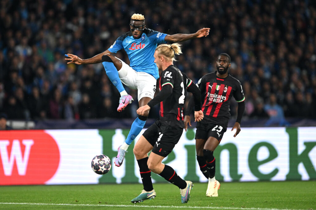 Kjaer Tomori Osimhen AC Milan Napoli-Milan Champions League 2022-2023