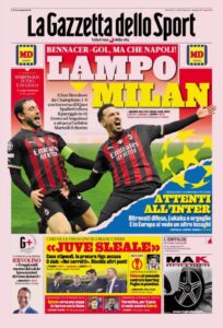 Prima pagina Gazzetta dello Sport 13/04/2023