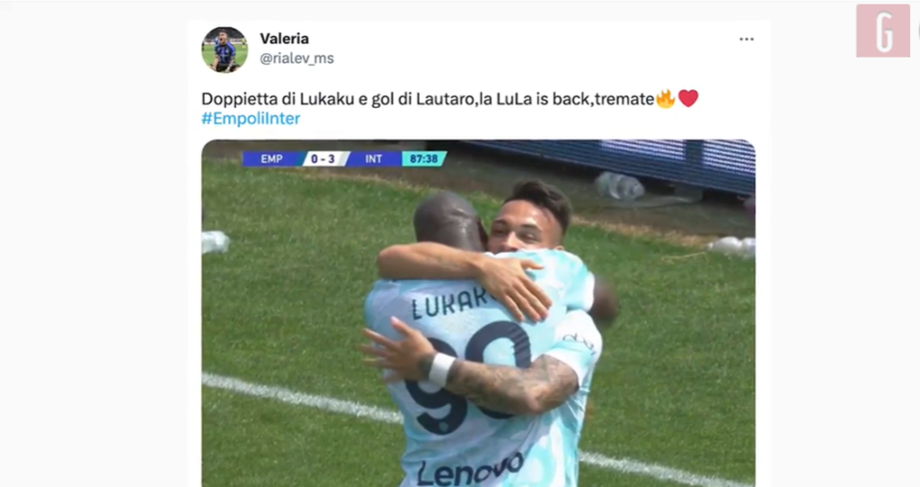 Empoli-Inter, reazione social